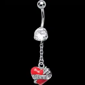 Dangle- Heart- Belly- Jewellery