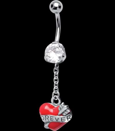 Dangle- Heart- Belly- Jewellery