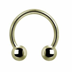 Gold Eyebrow horseshoe ring