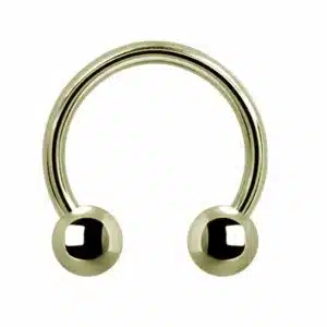 Gold Eyebrow horseshoe ring