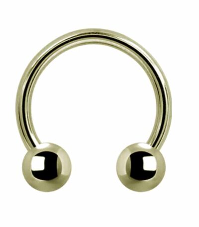 Gold Eyebrow horseshoe ring