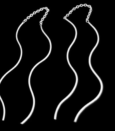 Silver thread earrings NZ