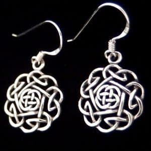 Silver Celtic earrings