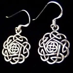 Silver Celtic earrings