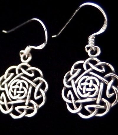 Silver Celtic earrings