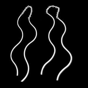 Silver thread earrings NZ