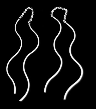 Silver thread earrings NZ