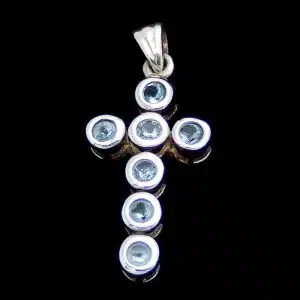 Aqua Cross necklace