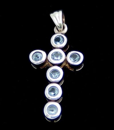 Aqua Cross necklace