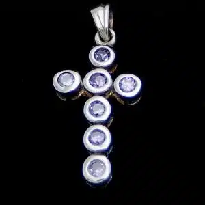 Cubic zirconia cross necklace