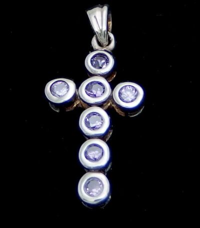 Cubic zirconia cross necklace