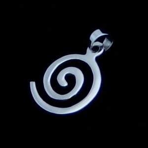 silver spiral necklace