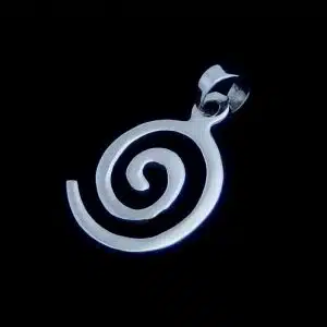 silver spiral necklace