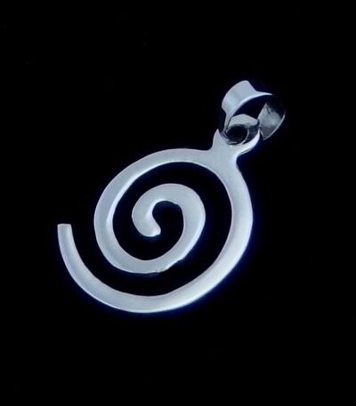 silver spiral necklace