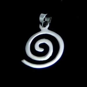 silver spiral necklace