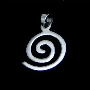 silver spiral necklace