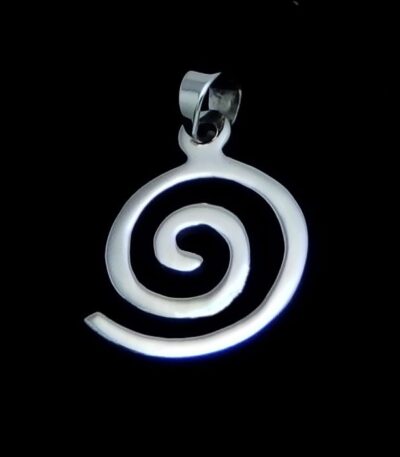 silver spiral necklace