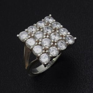 Chunky CZ Silver ring