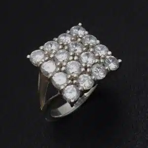 Chunky CZ Silver ring