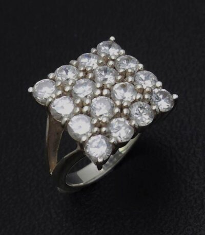 Chunky CZ Silver ring