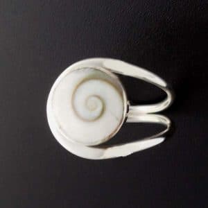 Sterling Silver shiva shell ring