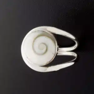 Sterling Silver shiva shell ring