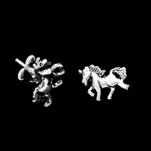 Sterling Silver Unicorn Studs