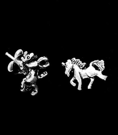 Sterling Silver Unicorn Studs