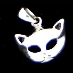 Sterling silver cat necklace