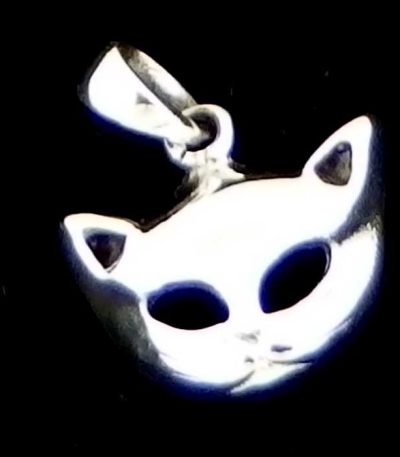 Sterling silver cat necklace