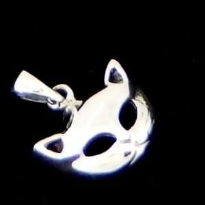 Sterling silver cat necklace