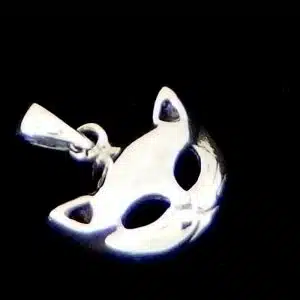 Sterling silver cat necklace