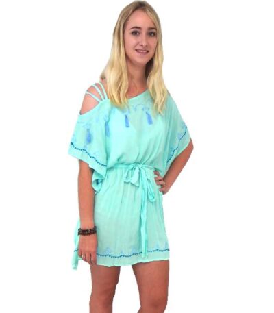 Aqua Tassel Top NZ