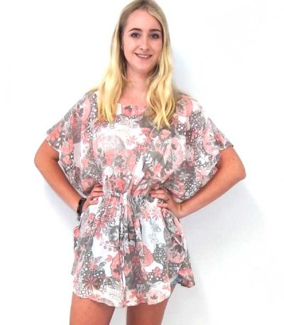 Bat wing top drawstring