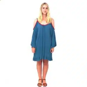 Cold shoulder Dress Blue