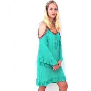 Green Boho Gypsy Dress