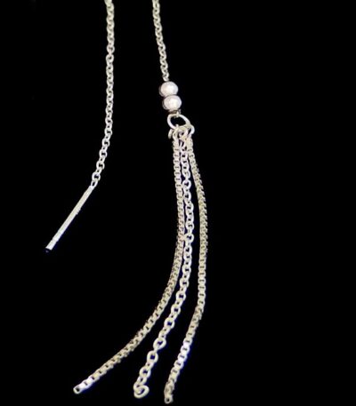 Silver Threader Tassel Earring