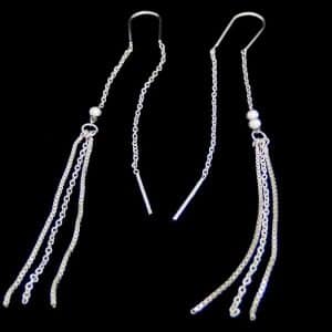 Sterling Silver Tassel Earrings