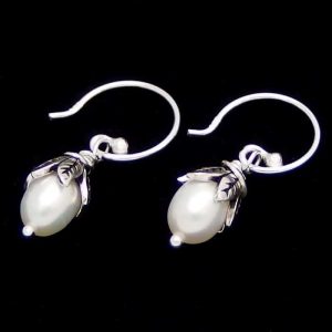 Real Pearl Drop Earrings