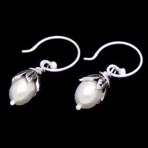 Real Pearl Drop Earrings