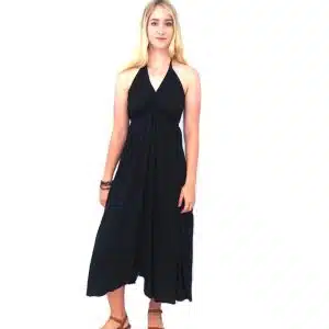 Wrap Around Halter Long Dress