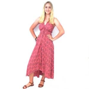 Coral Halter Long Dress