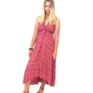 Coral halter dress