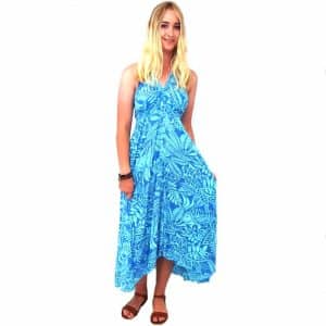 Turquoise Blue Halter Dress