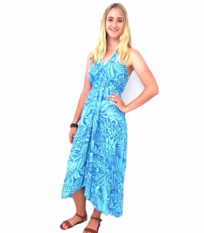 Wrap Around Halter Long Dress