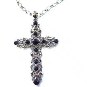Black Jewels Gothic Cross Necklace