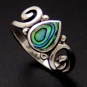 Paua Shell Silver Ring NZ