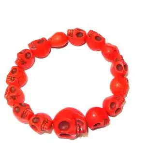 Neon orange skull bracelet