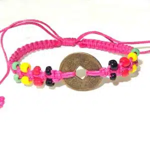 Lucky Coin Macrame Bracelet