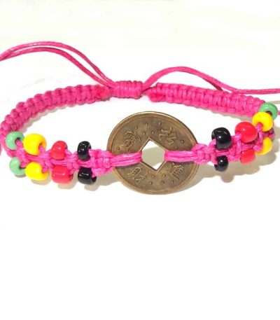 Lucky Coin Macrame Bracelet